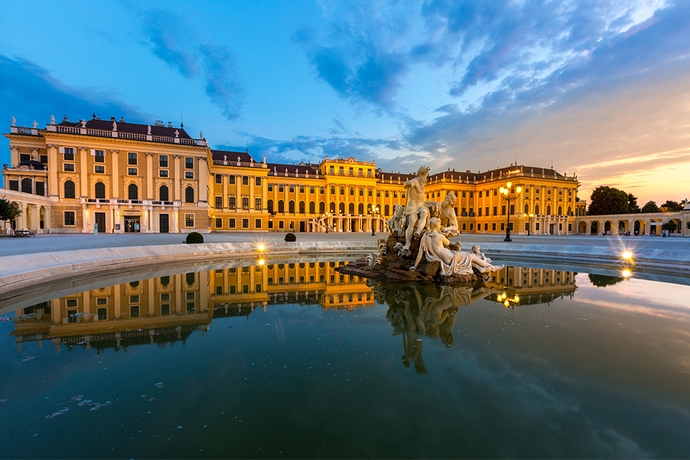 Schoenbrunn Palace in Vienna Austria